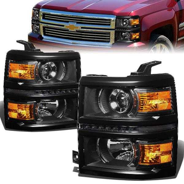 DNA Motoring, DNA Projector Headlights Chevy Silverado 1500 (14-15) w/ LED DRL - Black or Chrome