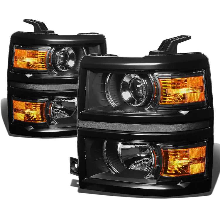 DNA Motoring, DNA Projector Headlights Chevy Silverado (2014-2015) w/ Black or Chrome