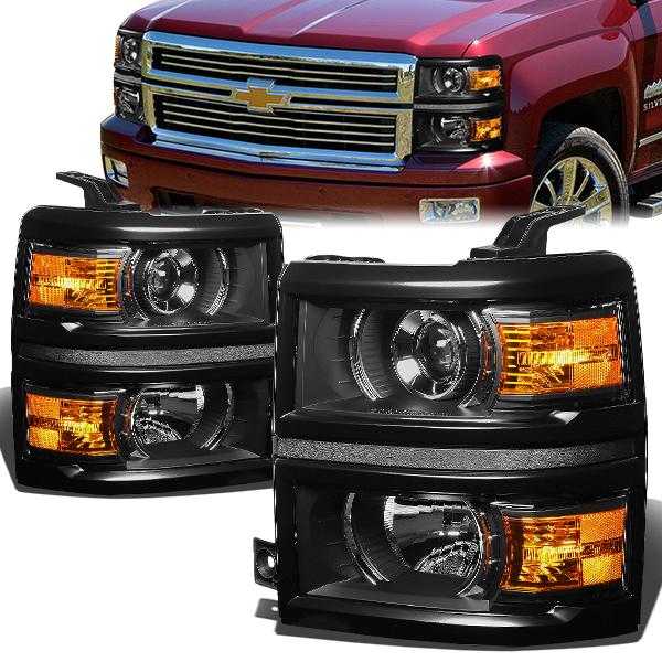 DNA Motoring, DNA Projector Headlights Chevy Silverado (2014-2015) w/ Black or Chrome