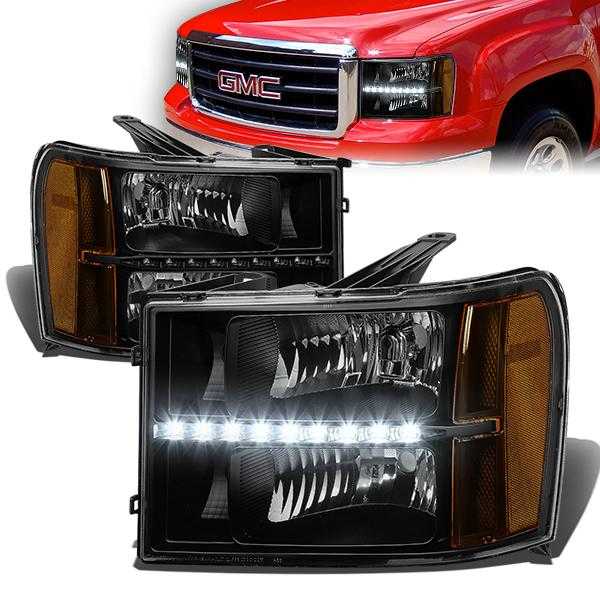 DNA Motoring, DNA Projector Headlights GMC Sierra (07-14) w/ LED DRL - Black or Chrome