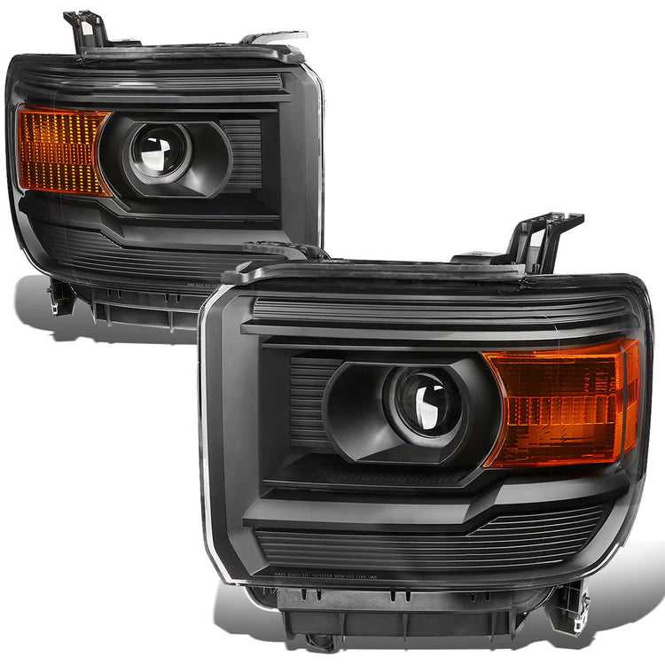 DNA Motoring, DNA Projector Headlights GMC Sierra (2014-2017) w/ Black or Chrome