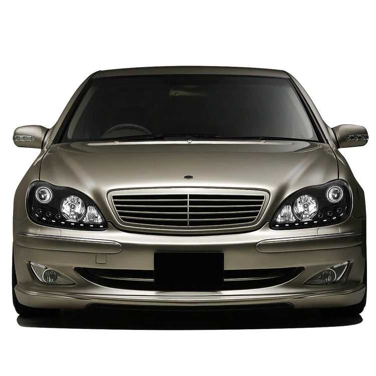 DNA Motoring, DNA Projector Headlights Mercedes S-Class W220 (00-06) w/ LED DRL - Black or Chrome