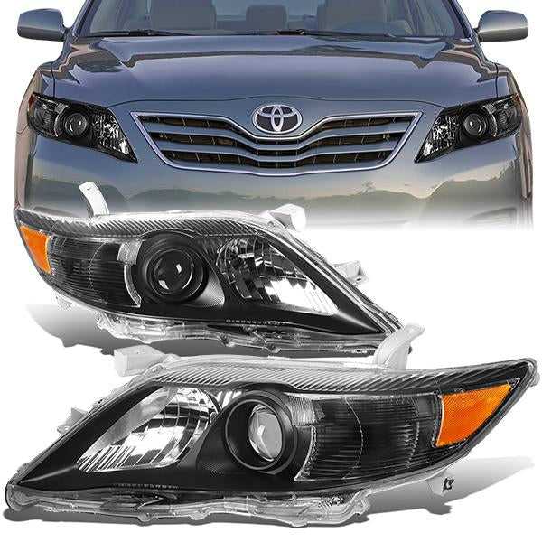 DNA Motoring, DNA Projector Headlights Toyota Camry (10-11) w/ Amber Corner - Black or Chrome Housing