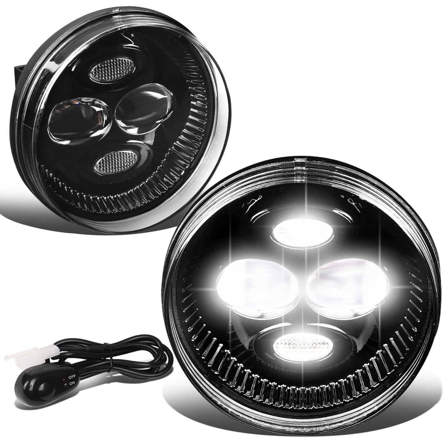 DNA Motoring, DNA Projector LED Fog Lights GMC Sierra (07-14) OE Style - Clear or Smoked Lens