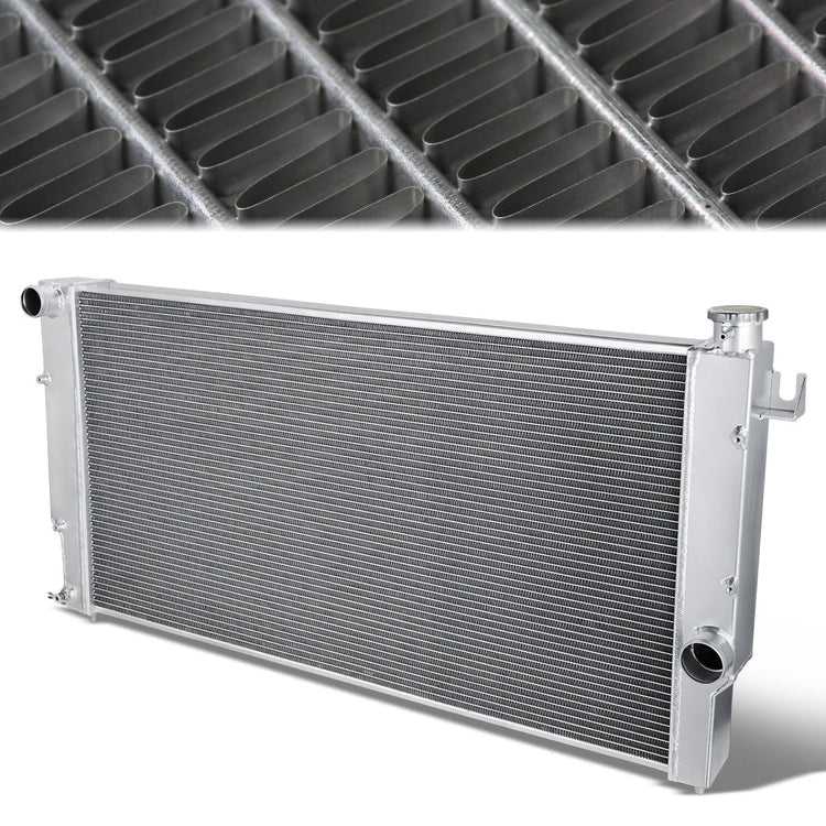 DNA Motoring, DNA Radiator Dodge Ram 2500/3500 5.9L Turbo Cummins Diesel (94-02) 4 Row Aluminum Performance Replacement