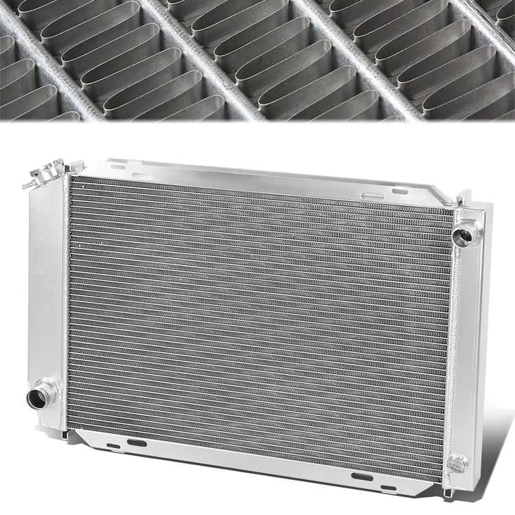 DNA Motoring, DNA Radiator Ford Mustang (79-93) Fox Body [w/ Slim Fans] 3 Row Aluminum Performance Replacement