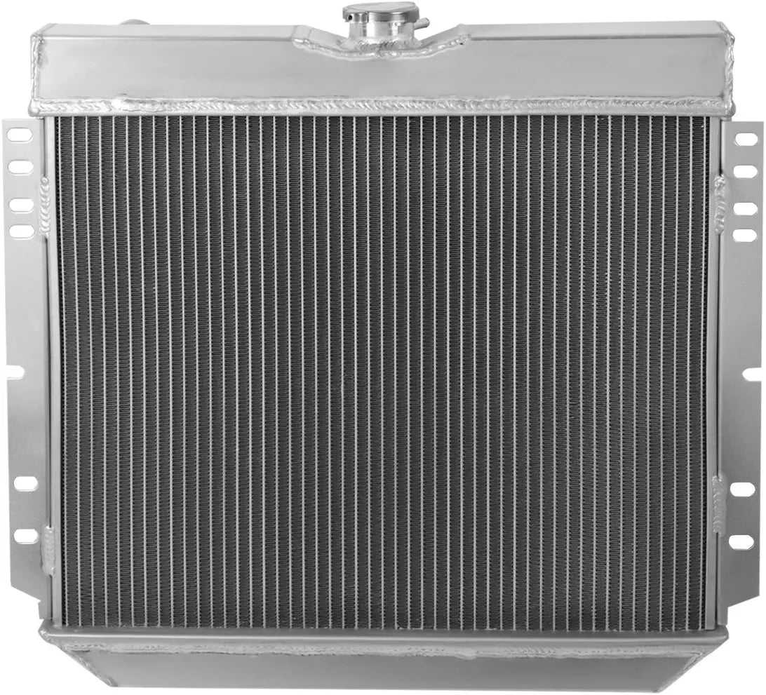 DNA Motoring, DNA Radiator Ford Mustang V8 (69-70) [w/ 12V Fan Shroud] 3 Row Aluminum Performance Replacement