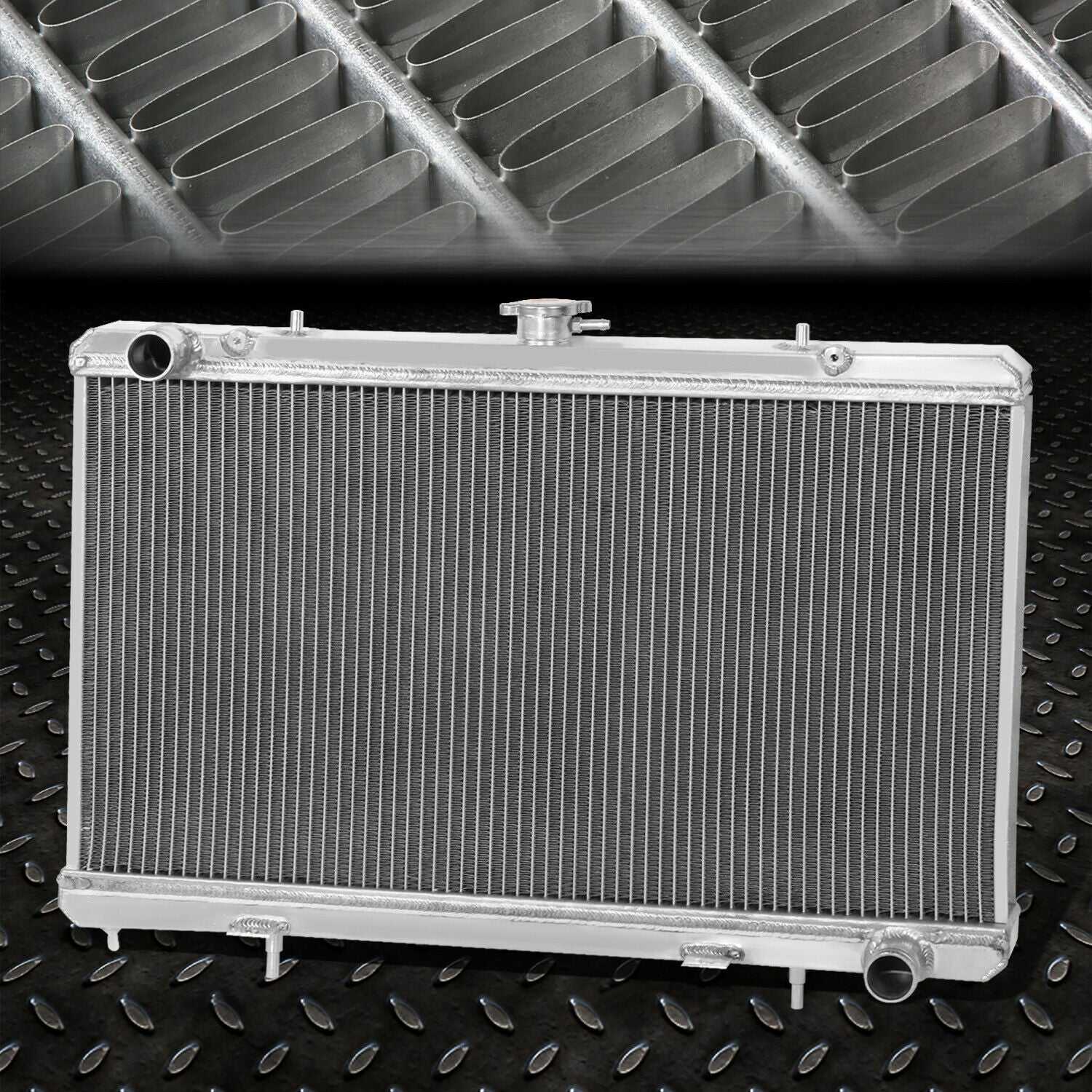 DNA Motoring, DNA Radiator Nissan 240SX S13 (89-94) 2 Row Aluminum Performance Replacement