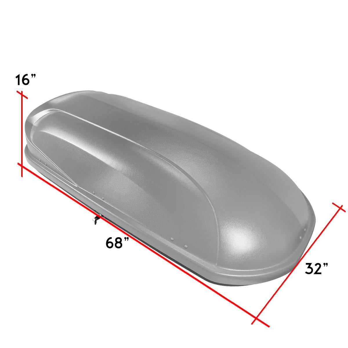 DNA Motoring, DNA Roof Cargo Boxes Acura MDX (2014-2018) w/ Aluminum Roof Rack Cross Bar - Grey