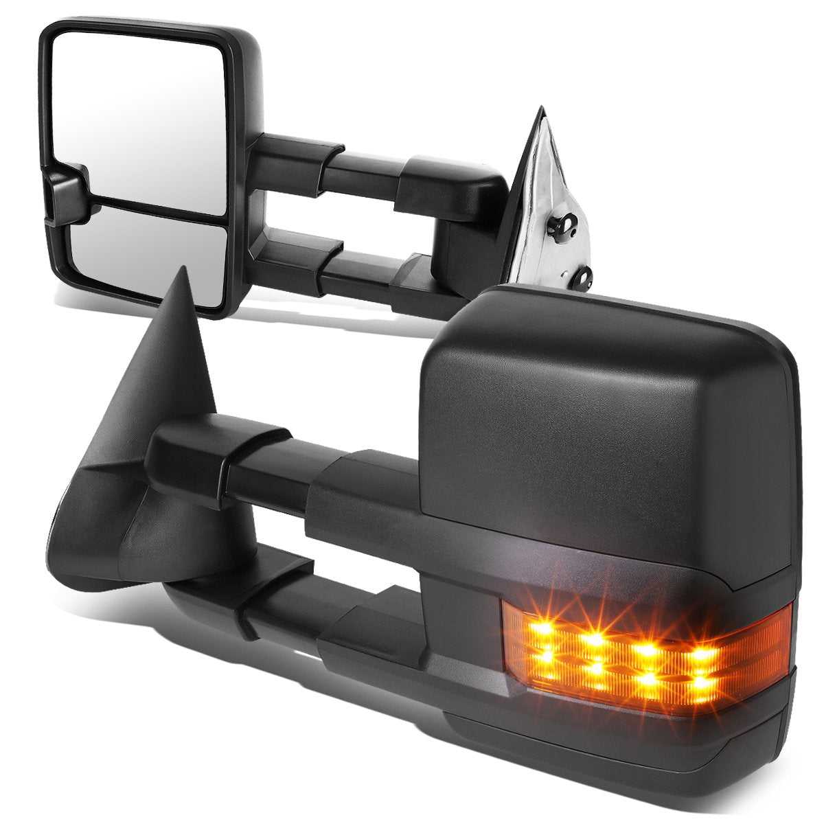 DNA Motoring, DNA Towing Mirrors Cadillac Escalade (02-06) Black or Chrome + Optional Signal Light + Manual Non-Heated