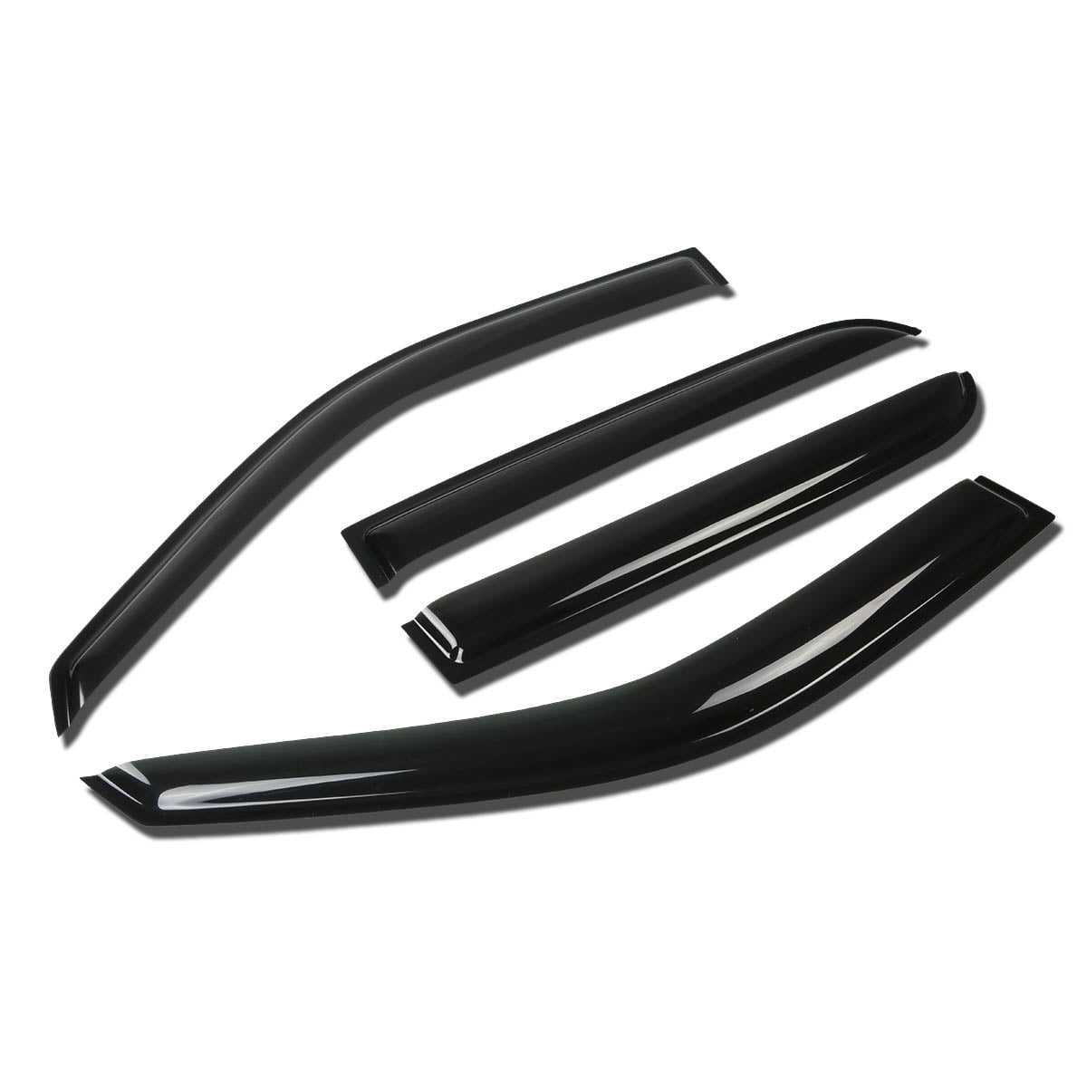 DNA Motoring, DNA Window Visors Dodge Ram 1500 (2009-2014) 2500/3500 (2010-2010) Crew Cab Tape-On - Dark Smoke