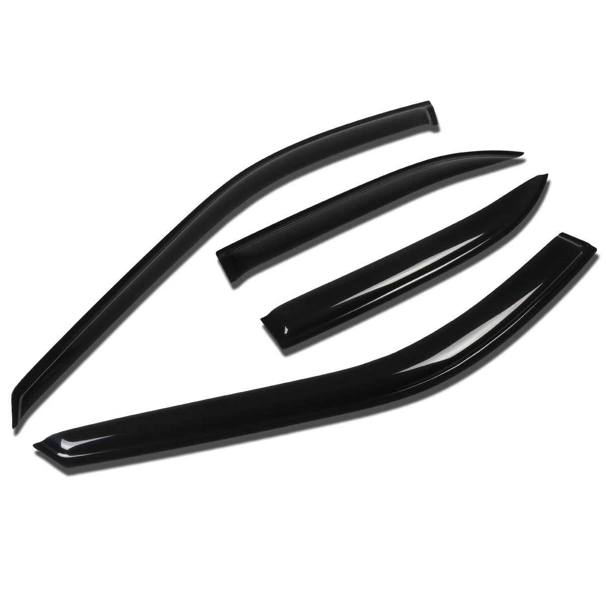 DNA Motoring, DNA Window Visors Honda Accord 4-Door (1994-1997) Tape-On - Dark Smoke