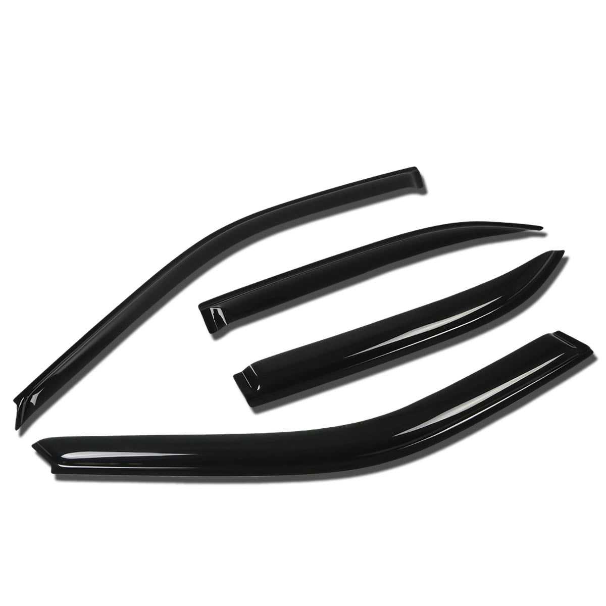 DNA Motoring, DNA Window Visors Honda Civic 4-Door (1996-2000) Tape-On - Dark Smoke