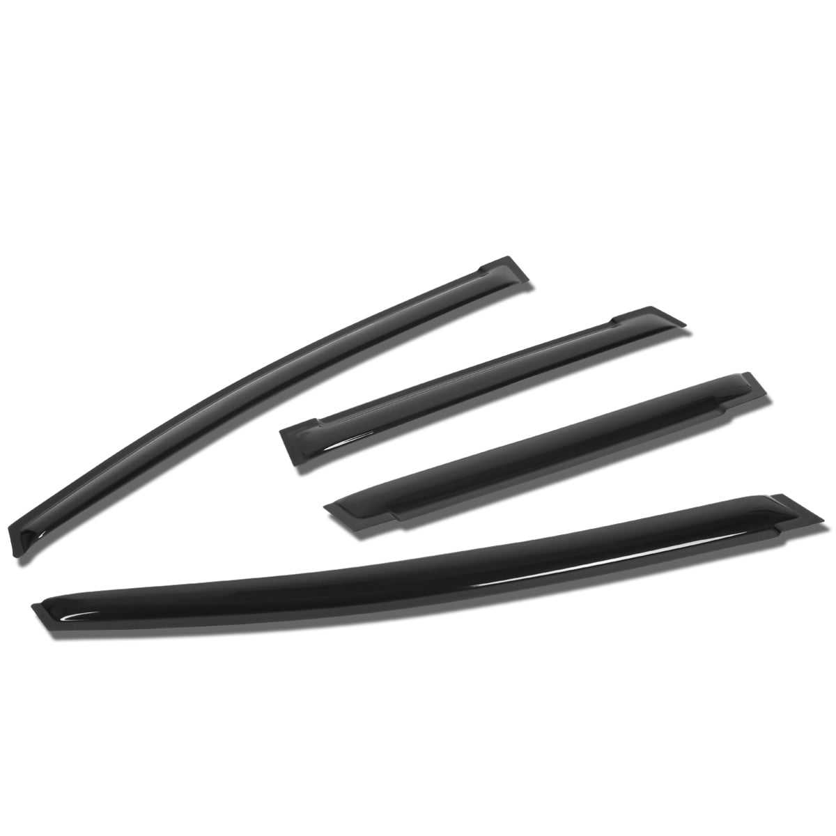 DNA Motoring, DNA Window Visors Honda Fit (2009-2014) Tape-On - Dark Smoke