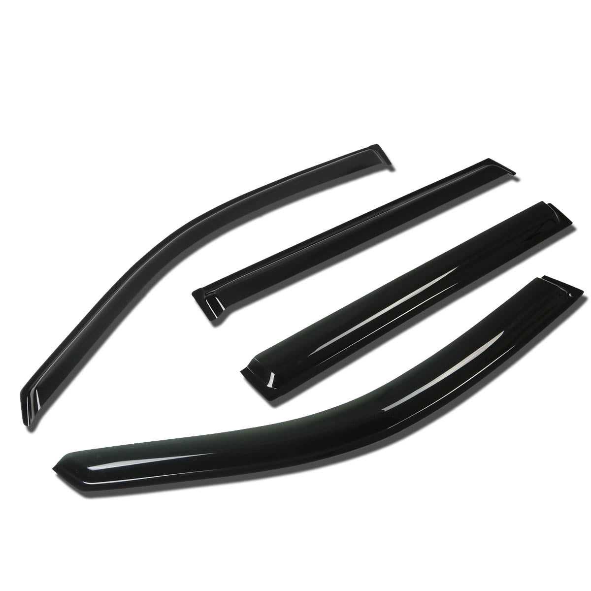 DNA Motoring, DNA Window Visors Honda Pilot (2003-2008) Tape-On - Dark Smoke