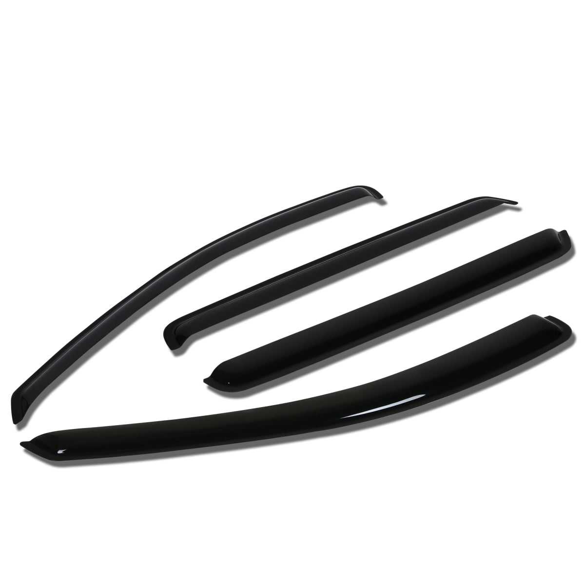 DNA Motoring, DNA Window Visors Hyundai Santa Fe (2007-2012) Tape-On - Dark Smoke