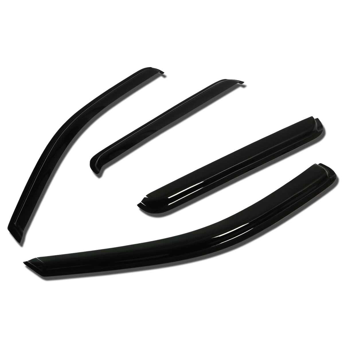 DNA Motoring, DNA Window Visors Jeep Grand Cherokee (2005-2010) Tape-On - Dark Smoke