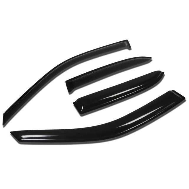 DNA Motoring, DNA Window Visors Mazda Protege (1999-2003) Tape-On - Dark Smoke