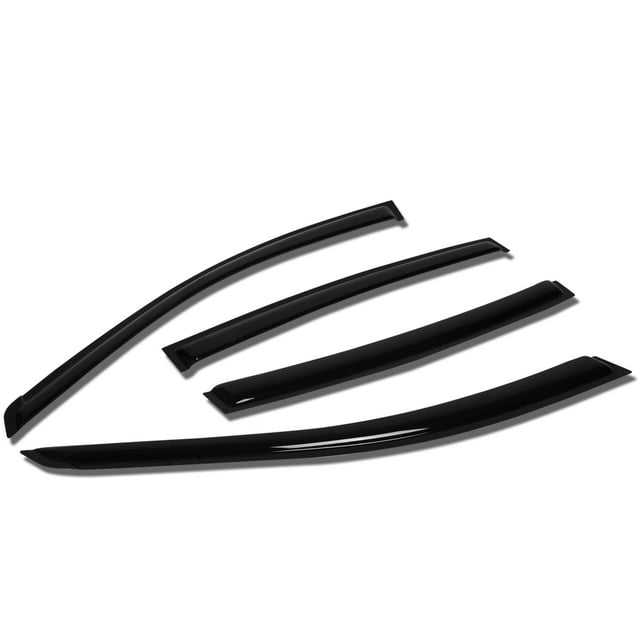 DNA Motoring, DNA Window Visors Nissan Altima (2002-2006) Tape-On - Dark Smoke