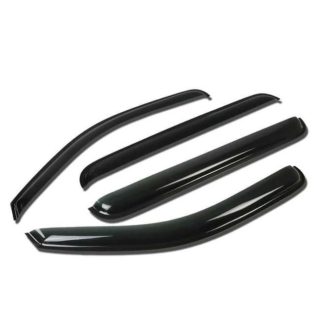 DNA Motoring, DNA Window Visors Nissan Pathfinder (2005-2012) Tape-On - Dark Smoke