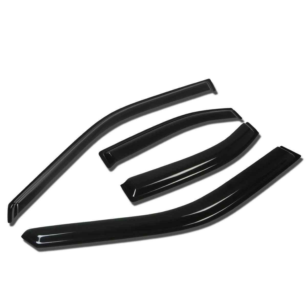 DNA Motoring, DNA Window Visors Nissan Sentra 4-Door (2000-2006) Tape-On - Dark Smoke