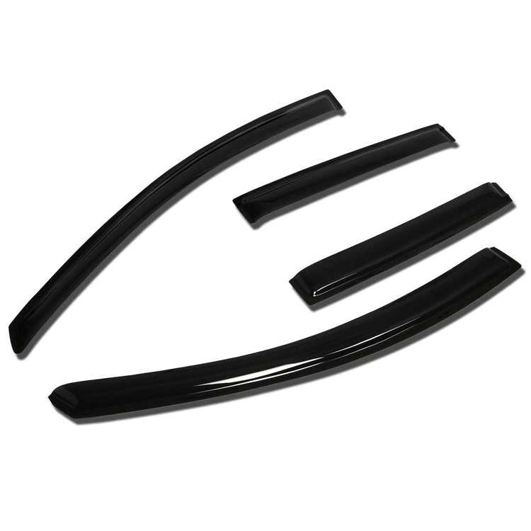 DNA Motoring, DNA Window Visors Nissan Versa Sedan (2007-2011) Hatchback (2007-2012) Tape-On - Dark Smoke