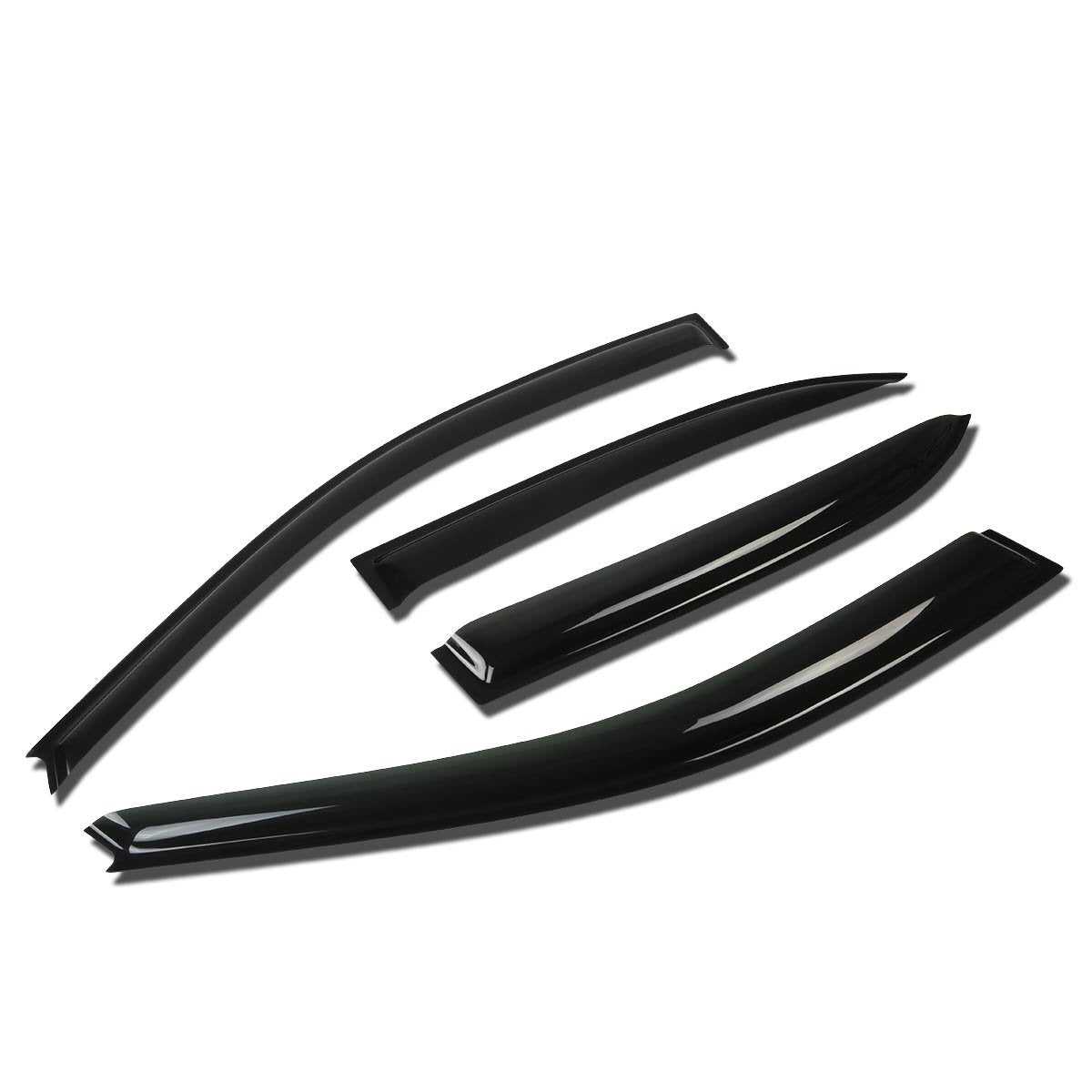 DNA Motoring, DNA Window Visors Toyota Corolla (2003-2008) Tape-On - Dark Smoke