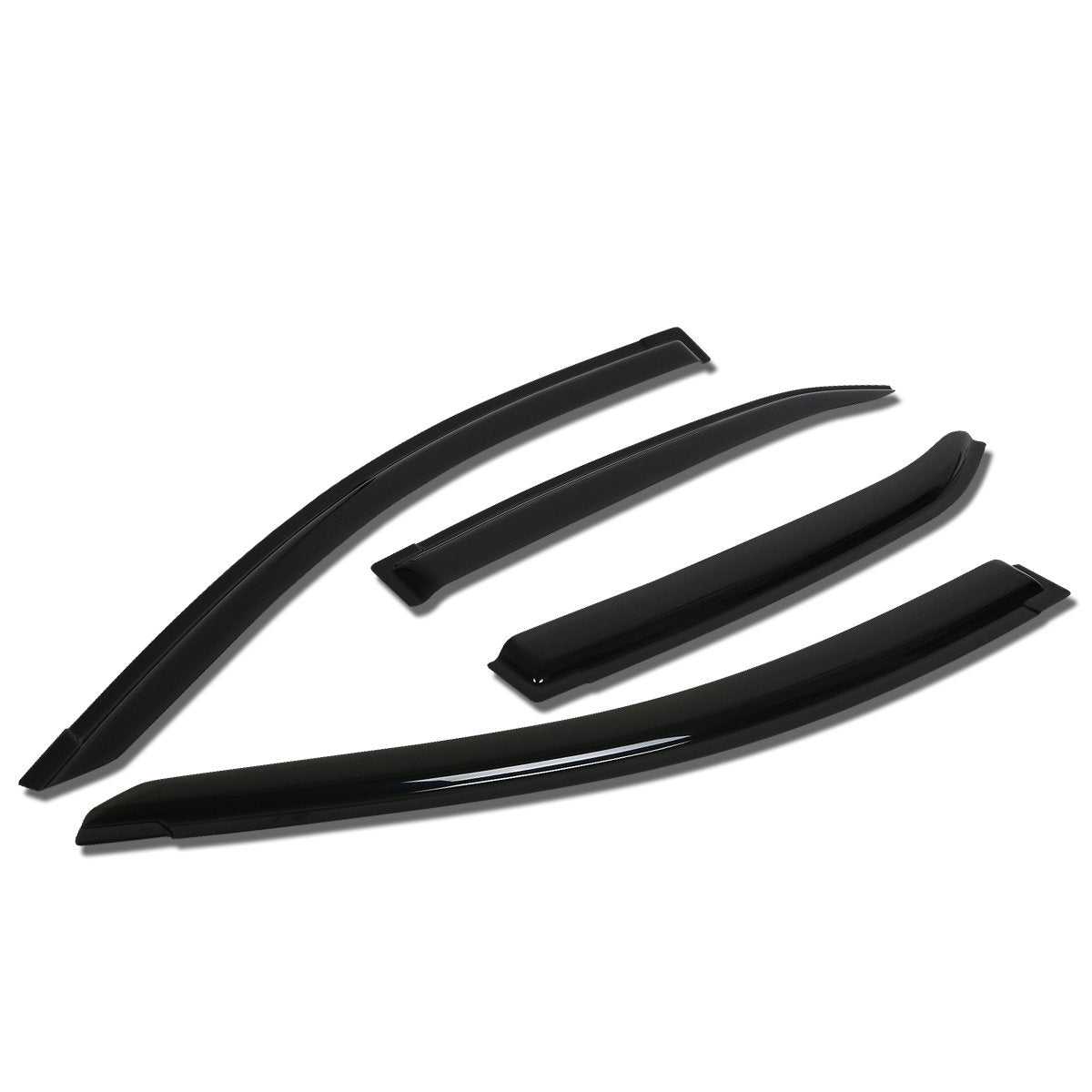 DNA Motoring, DNA Window Visors Toyota Corolla (2014-2018) Tape-On - Dark Smoke