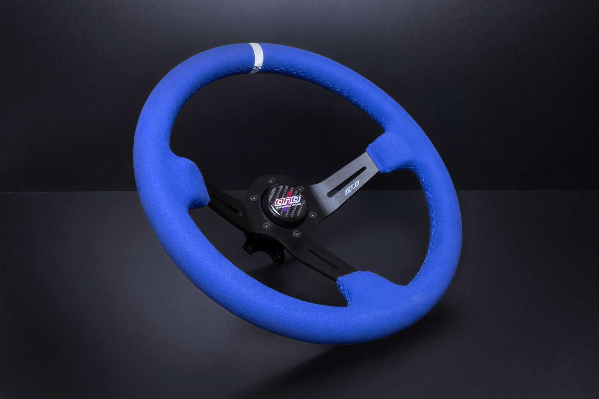 DND Performance Interior, DND Full Color Alcantara Race Steering Wheel (75mm Deep, 350mm) 6 Bolt