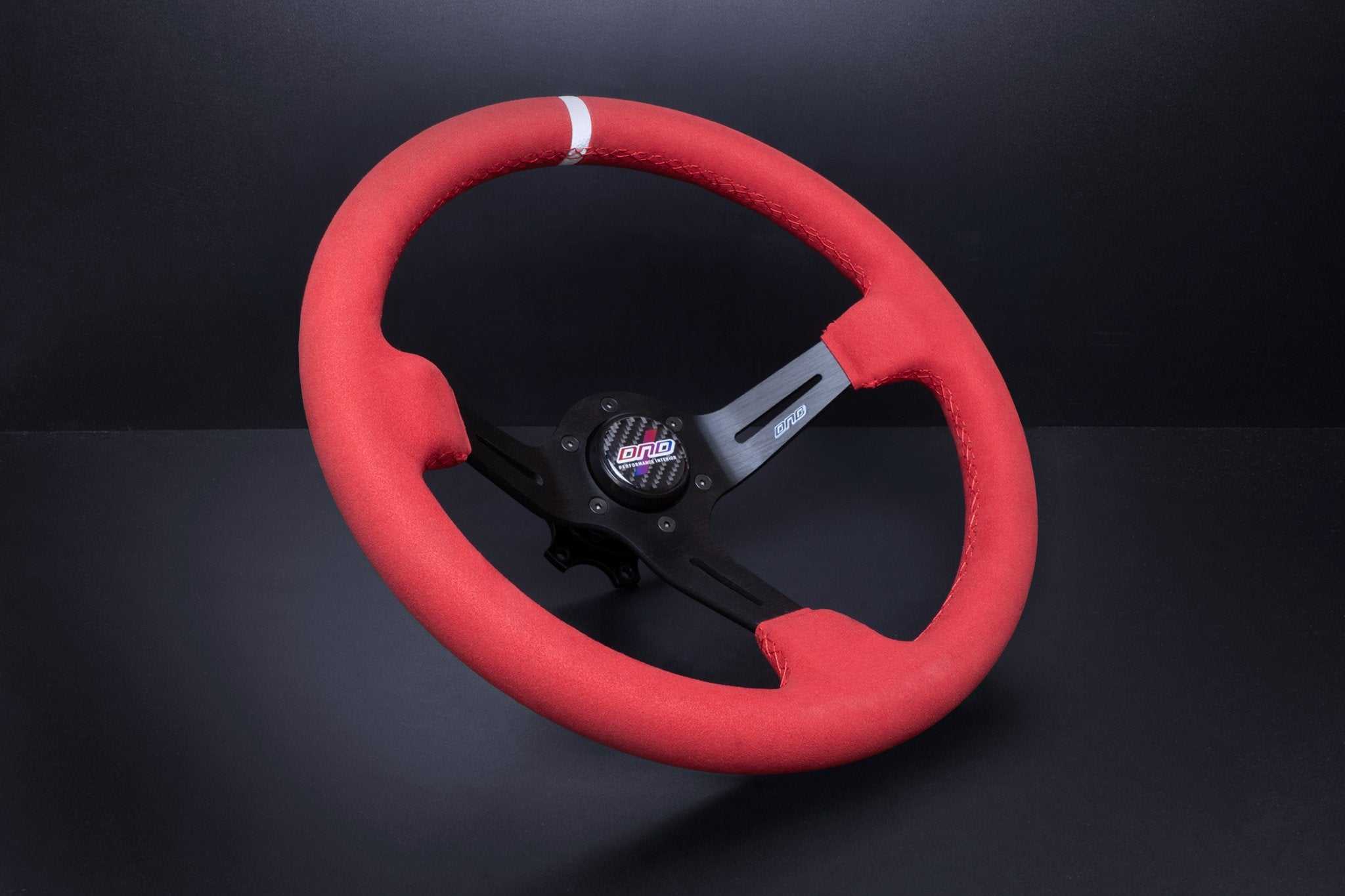 DND Performance Interior, DND Full Color Alcantara Race Steering Wheel (75mm Deep, 350mm) 6 Bolt