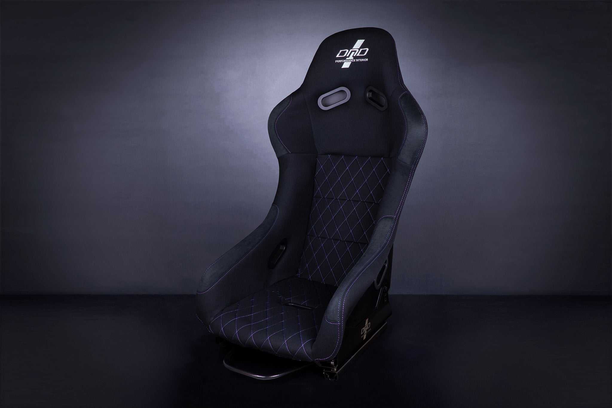 DND Performance Interior, DND Monakos Fixed Racing Seat - Purple / Red / Gray Stitching