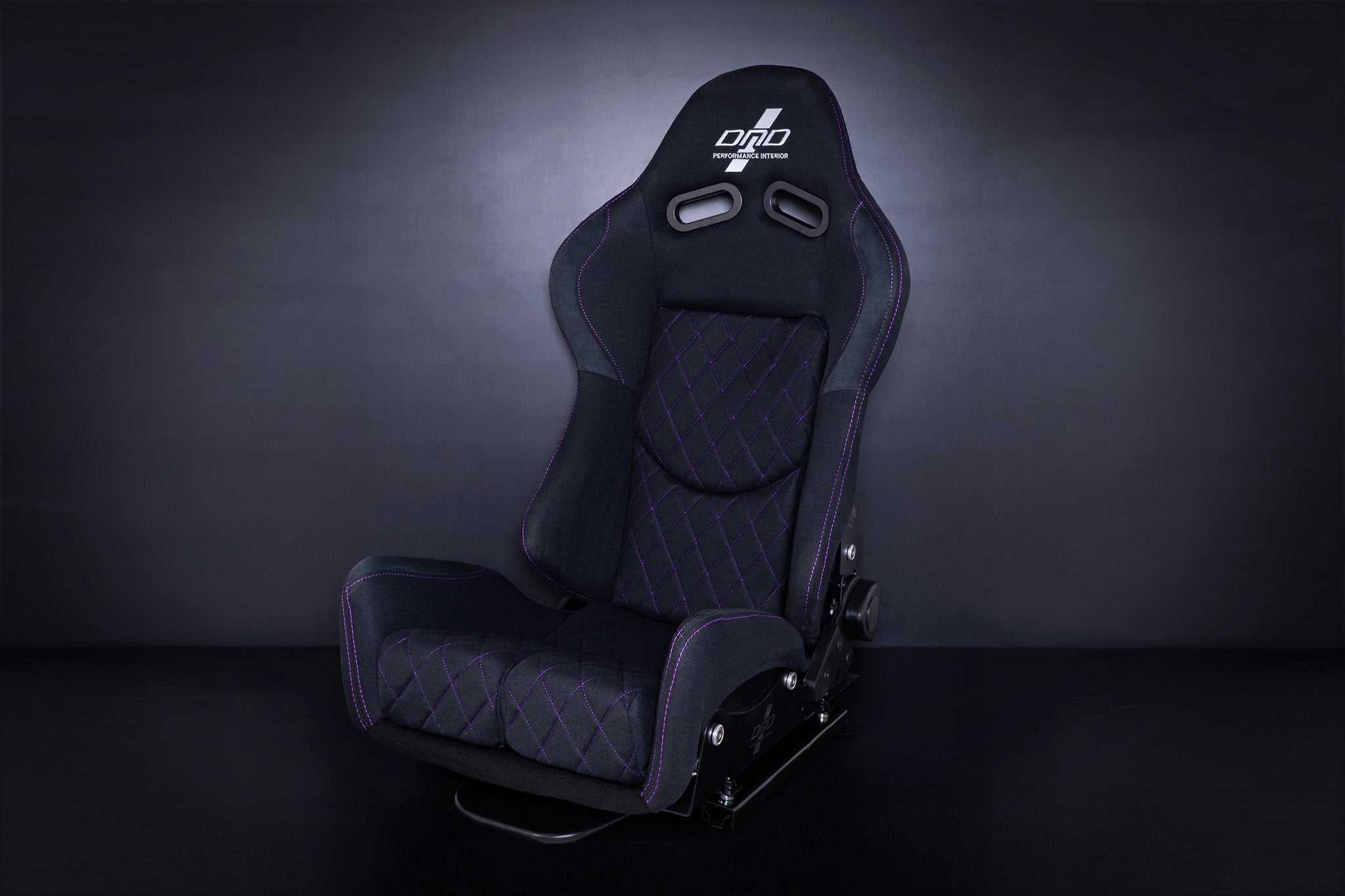 DND Performance Interior, DND Nikos Reclinable Racing Seat - Purple / Red / Gray Stitching