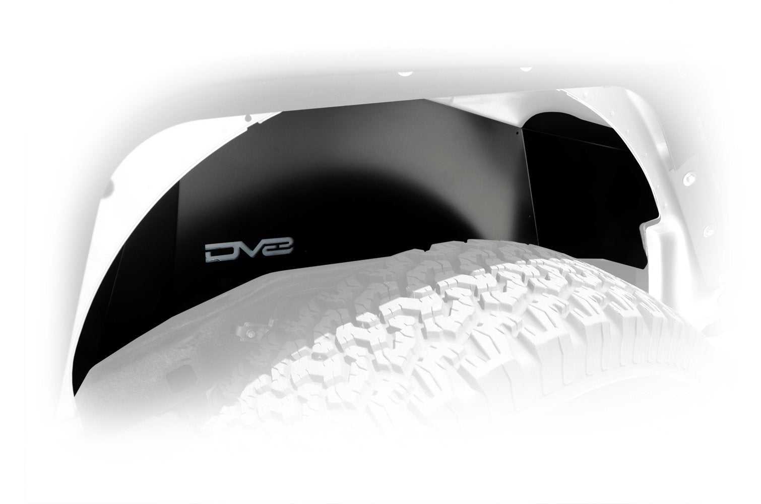 DV8 Off Road, DV8 Off Road Inner Fenders Jeep Wrangler JK (2007-2018) Rear - Black / Raw Finsh