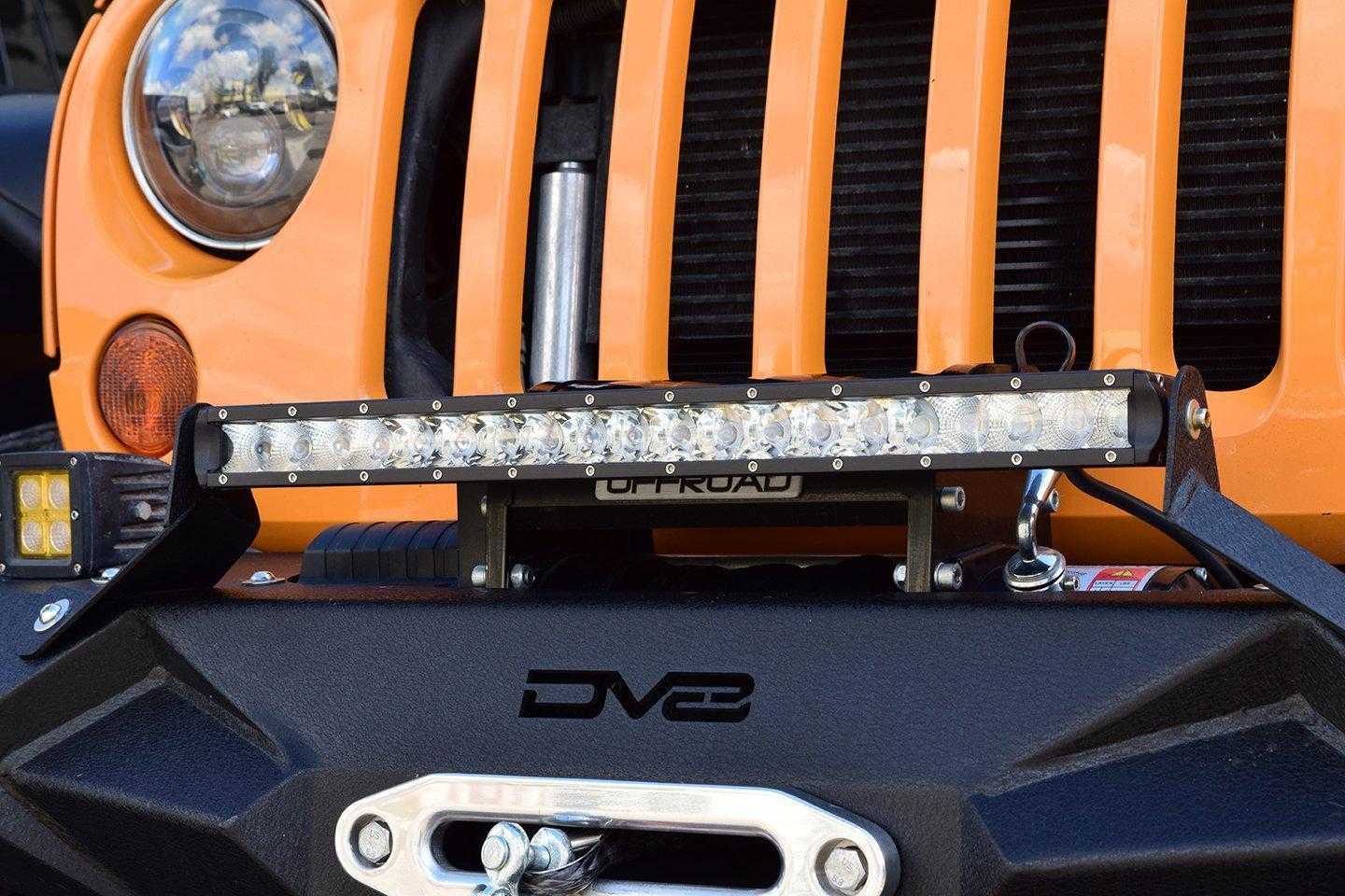 DV8 Off Road, DV8 Off Road LED Light Bar Single Row - Chrome Face