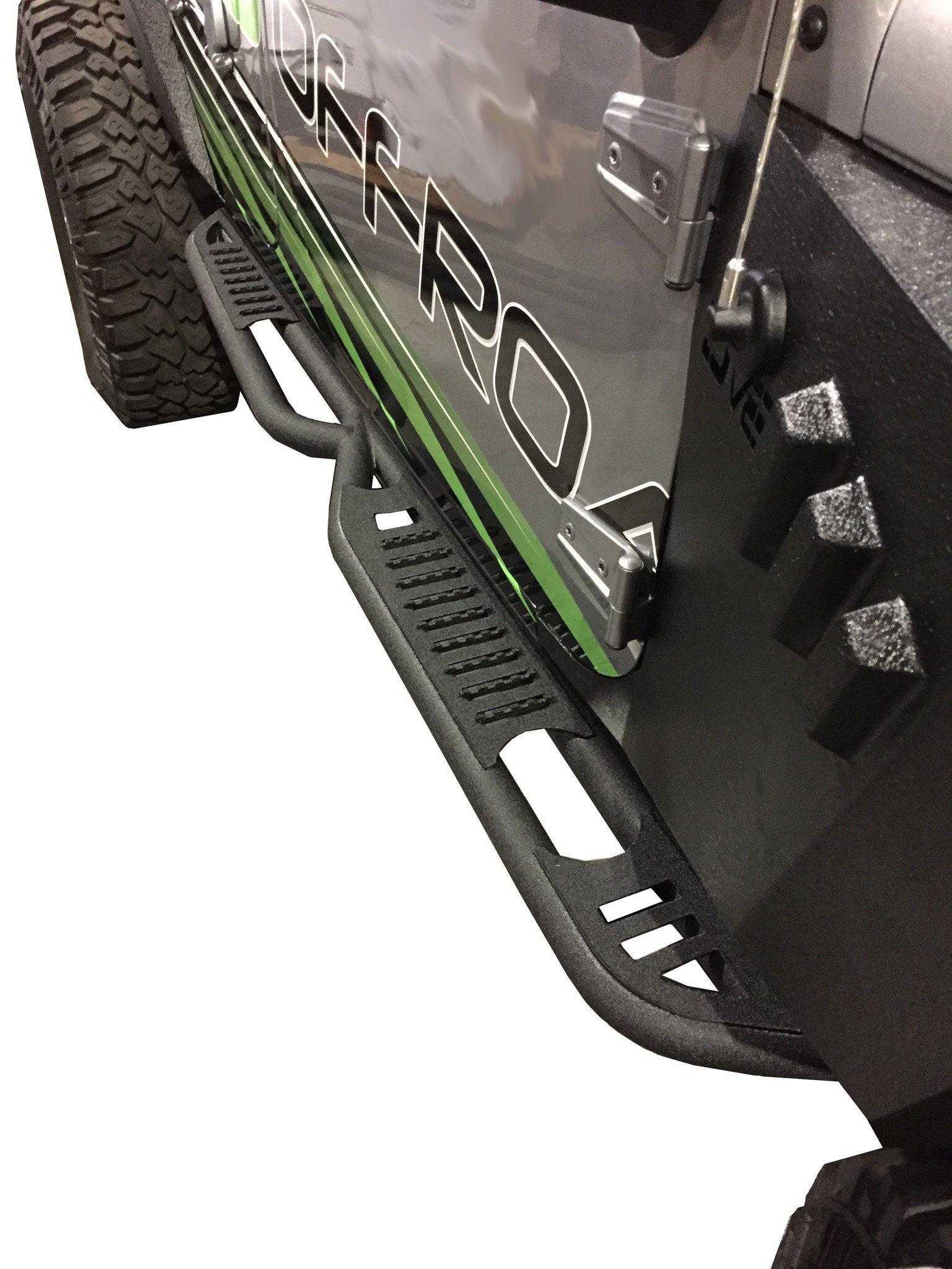 DV8 Off Road, DV8 Off Road Rock Sliders Jeep Wrangler JK 4 Door (2007-2018) with Step / Tubular Style / with Rock Skins